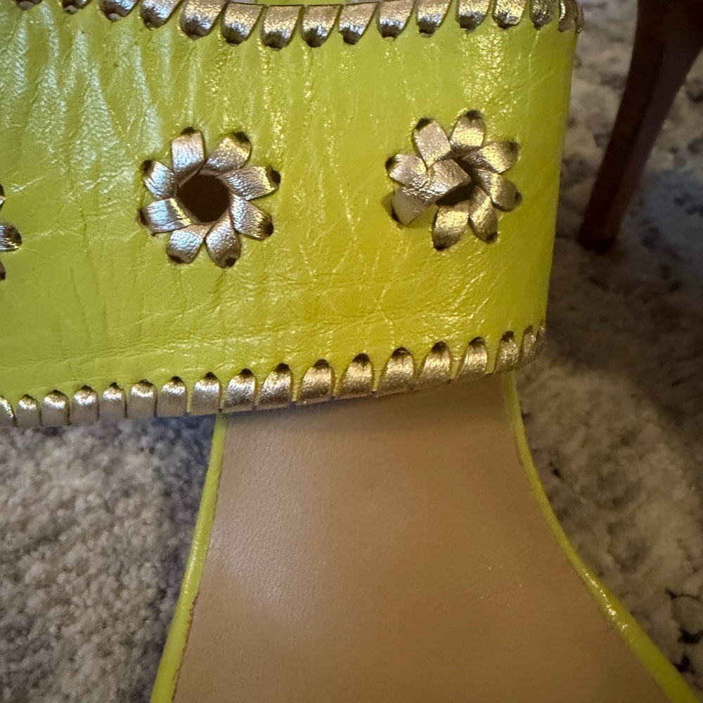 Michael Kors Lime Green Heeled Sandals - Picture 4 of 8